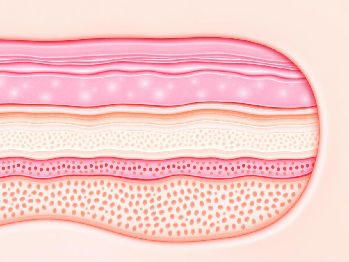 Illustration av hudens lager